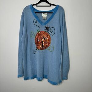 Vintage Quacker Factory pumpkin sweater size XL